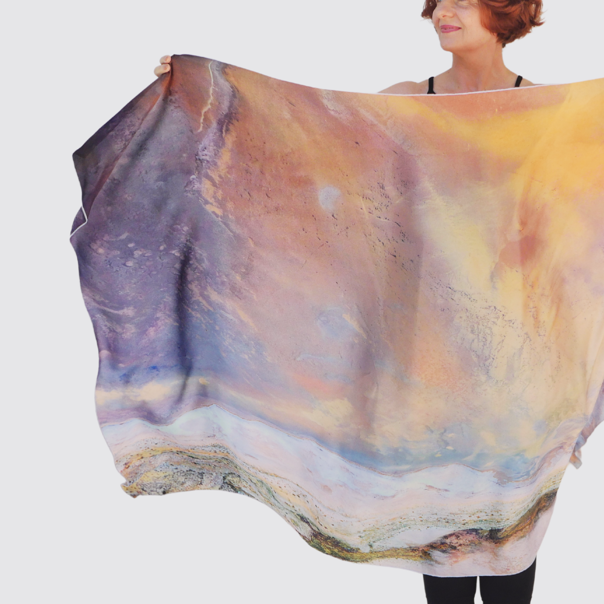 Lake Eyre 100% Silk Scarf