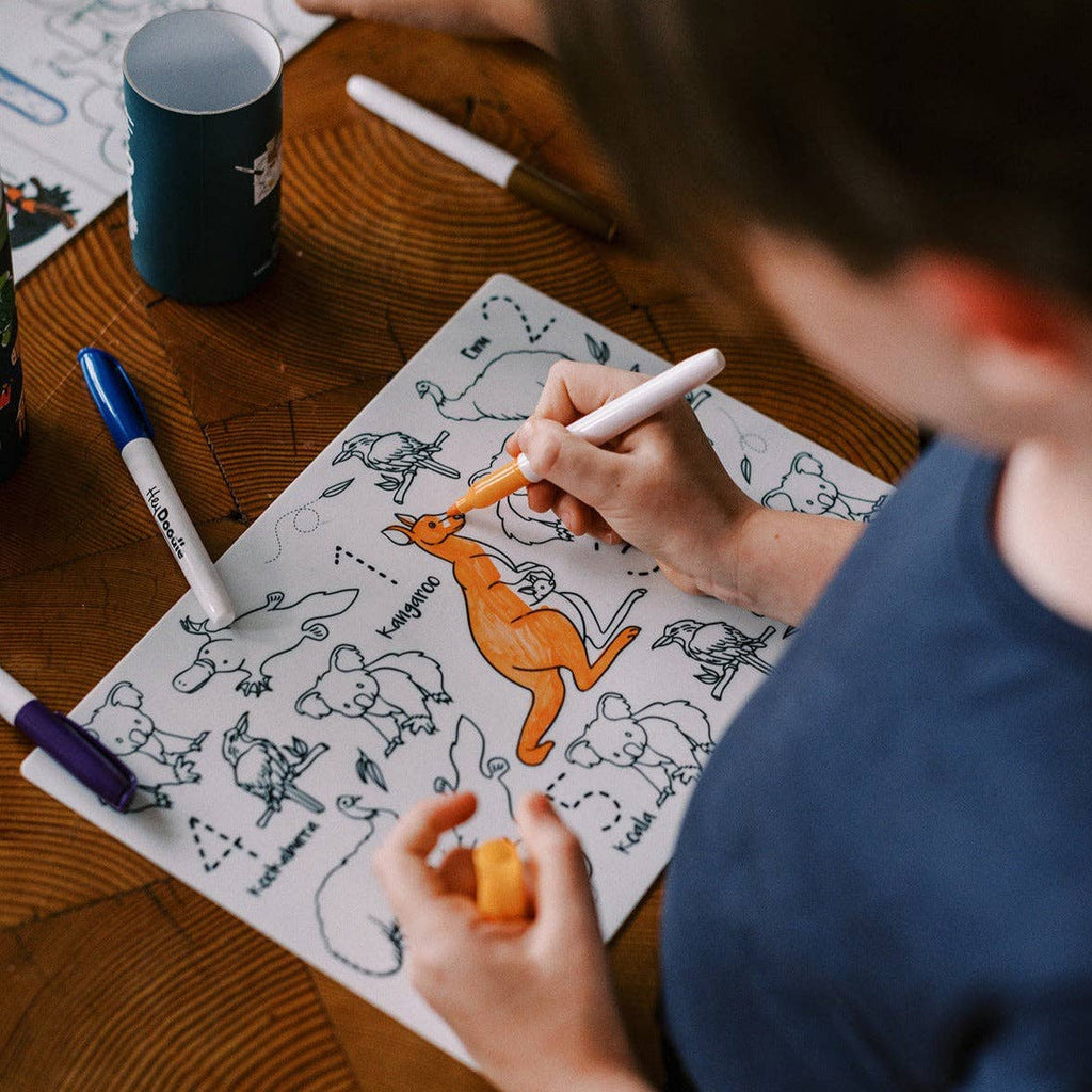 Aussie Animals Mini Colouring & Doodle Mat