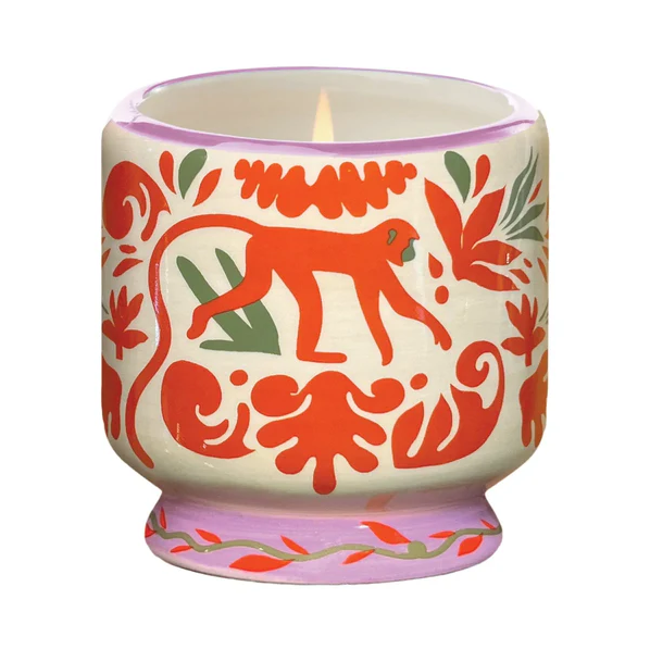 Adopo Jungle Ceramic Candle - Coconut & Amber Boxed