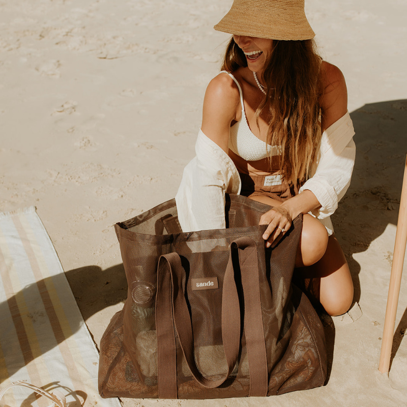 Beach Hauler™ Mesh Beach Bag - Espresso