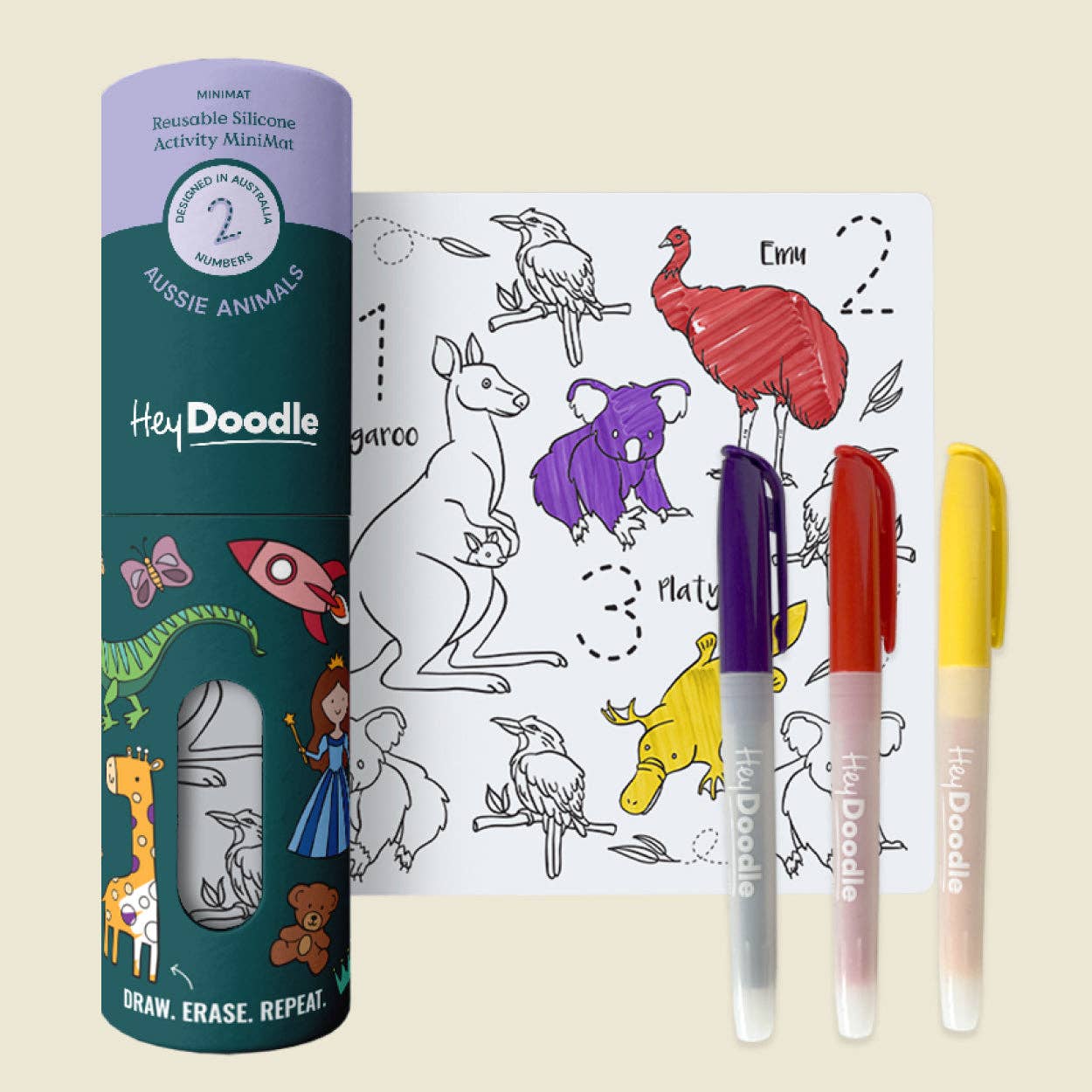 Aussie Animals Mini Colouring & Doodle Mat