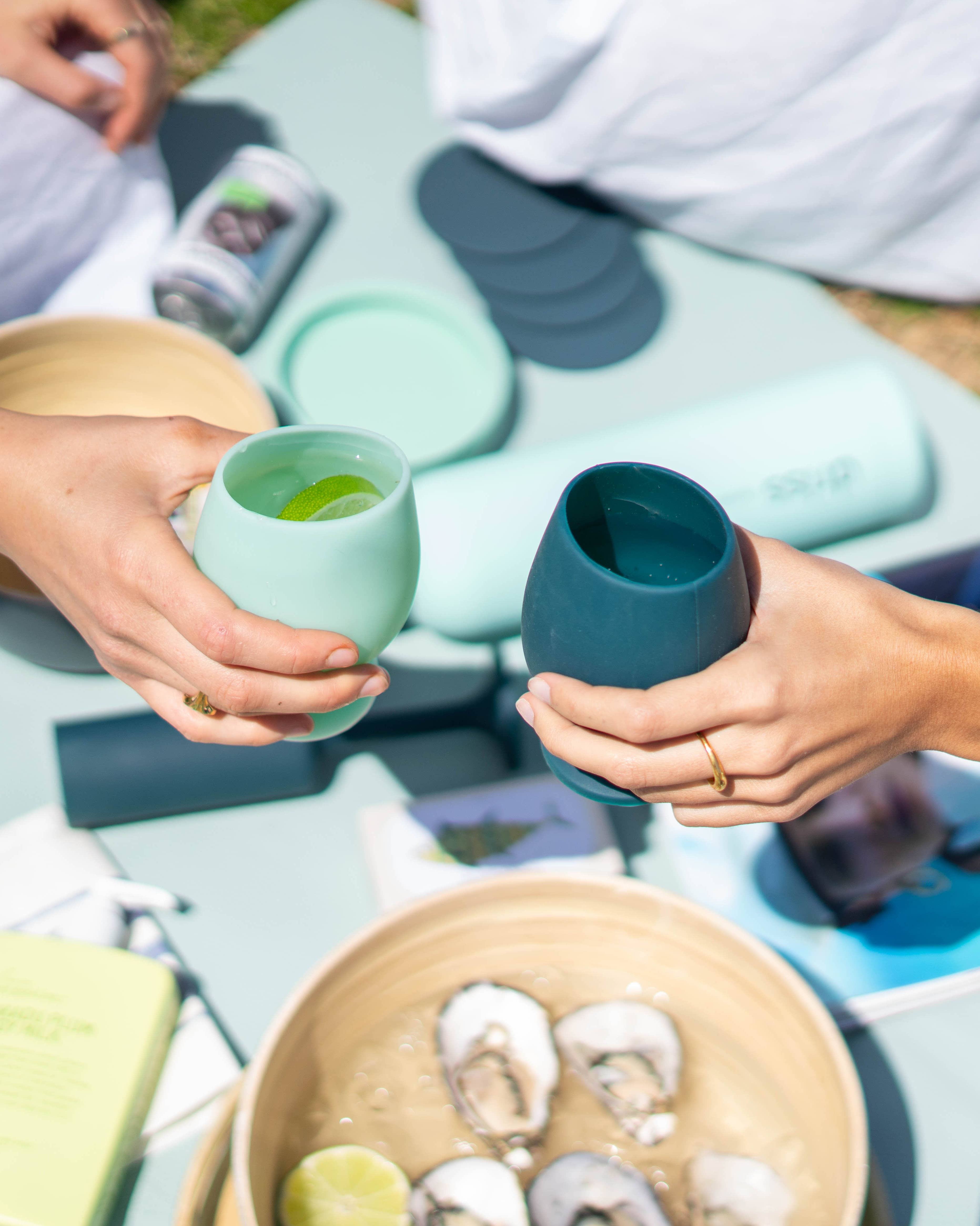Mist + Ink | Stemm | Silicone Unbreakable Wine Glasses