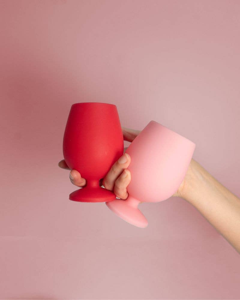 Cherry + Blush | Stemm | Silicone Unbreakable Wine Glasses