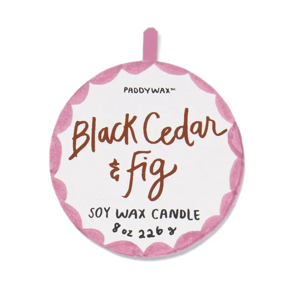 Adopo Tiger Ceramic Candle - Black Cedar & Fig Boxed