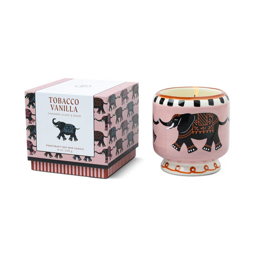 Adopo Elephant Cermaic Candle - Tobacco Vanilla