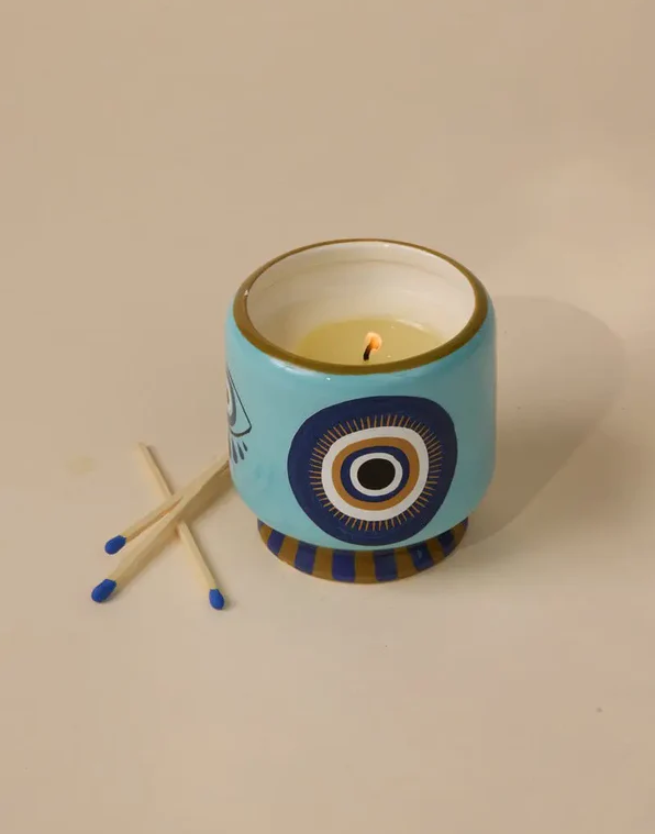 Adopo Eye Ceramic Candle - Incense & Smoke Boxed