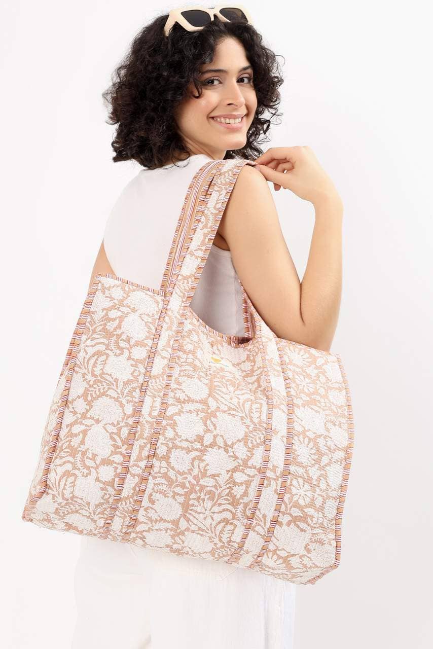 Cotton Tote Bag - Beige
