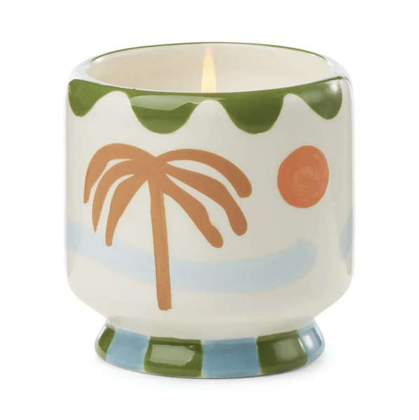 Adopo Palm Tree Ceramic Candle - Lush Palms Boxed