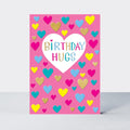 HB- Birthday Hugs Hearts (Gold Foil, Embossed)