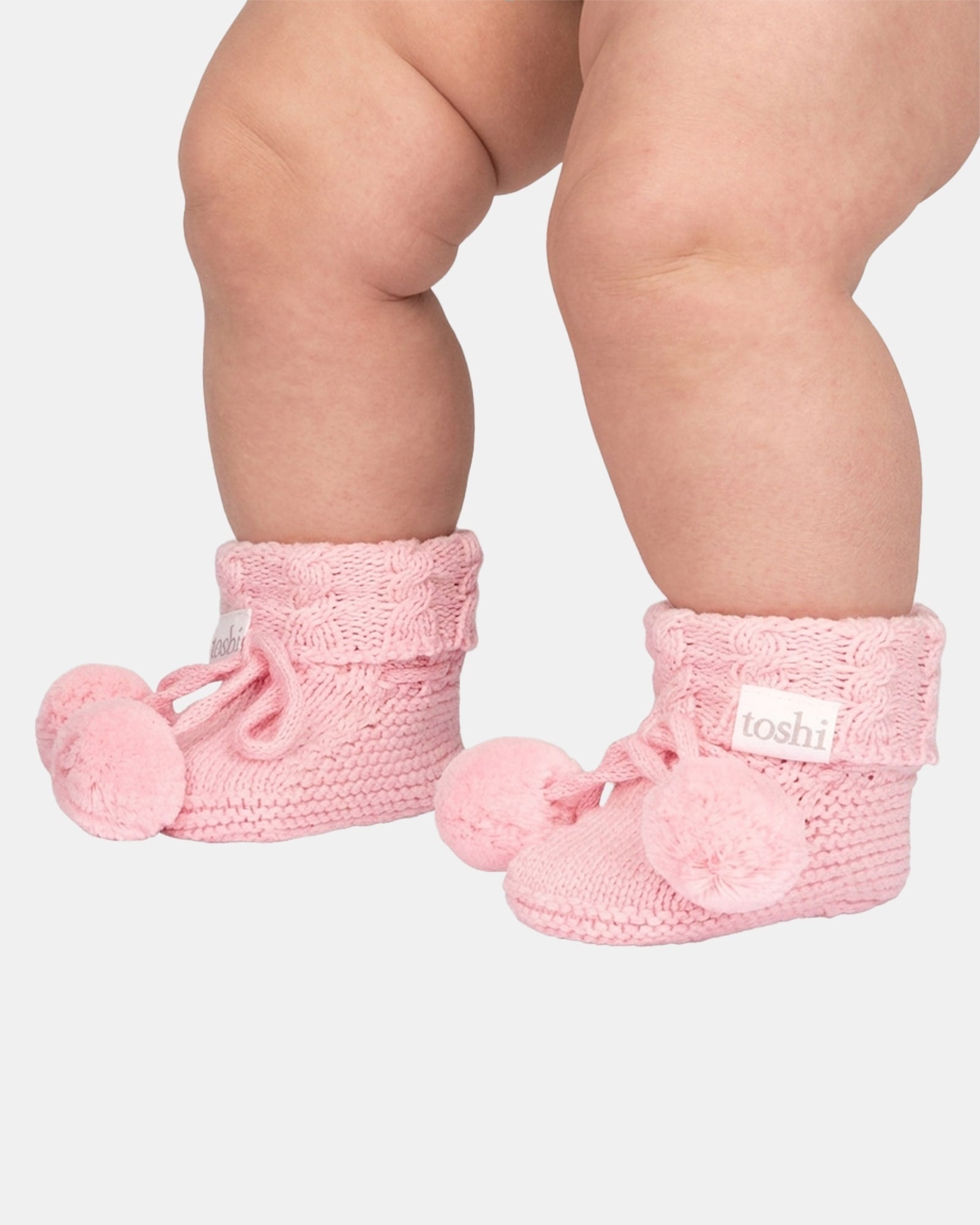 Organic Booties Yummy - Misty Rose