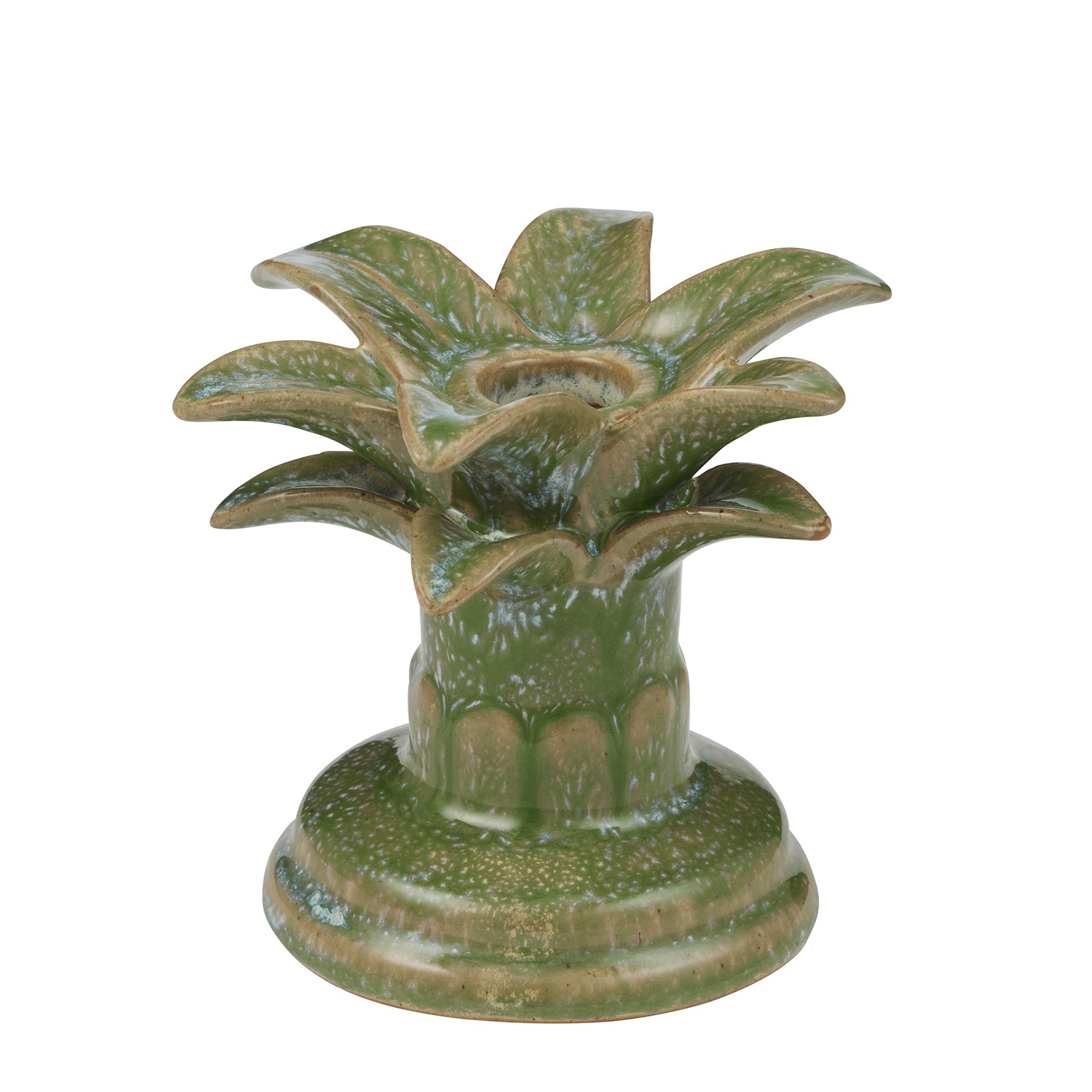 Aloha Ceramic Candleholder Green