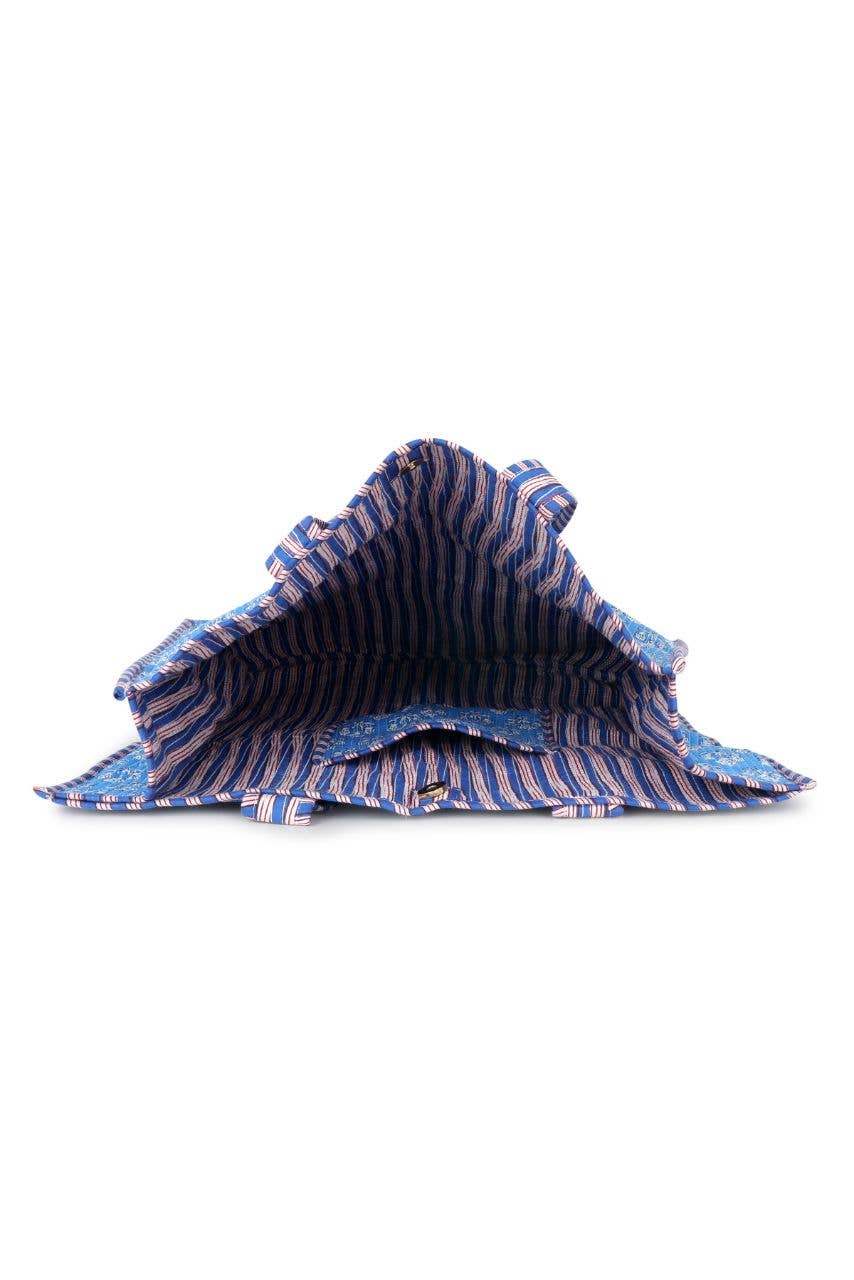 Cotton Tote Bag - Blue Daisy