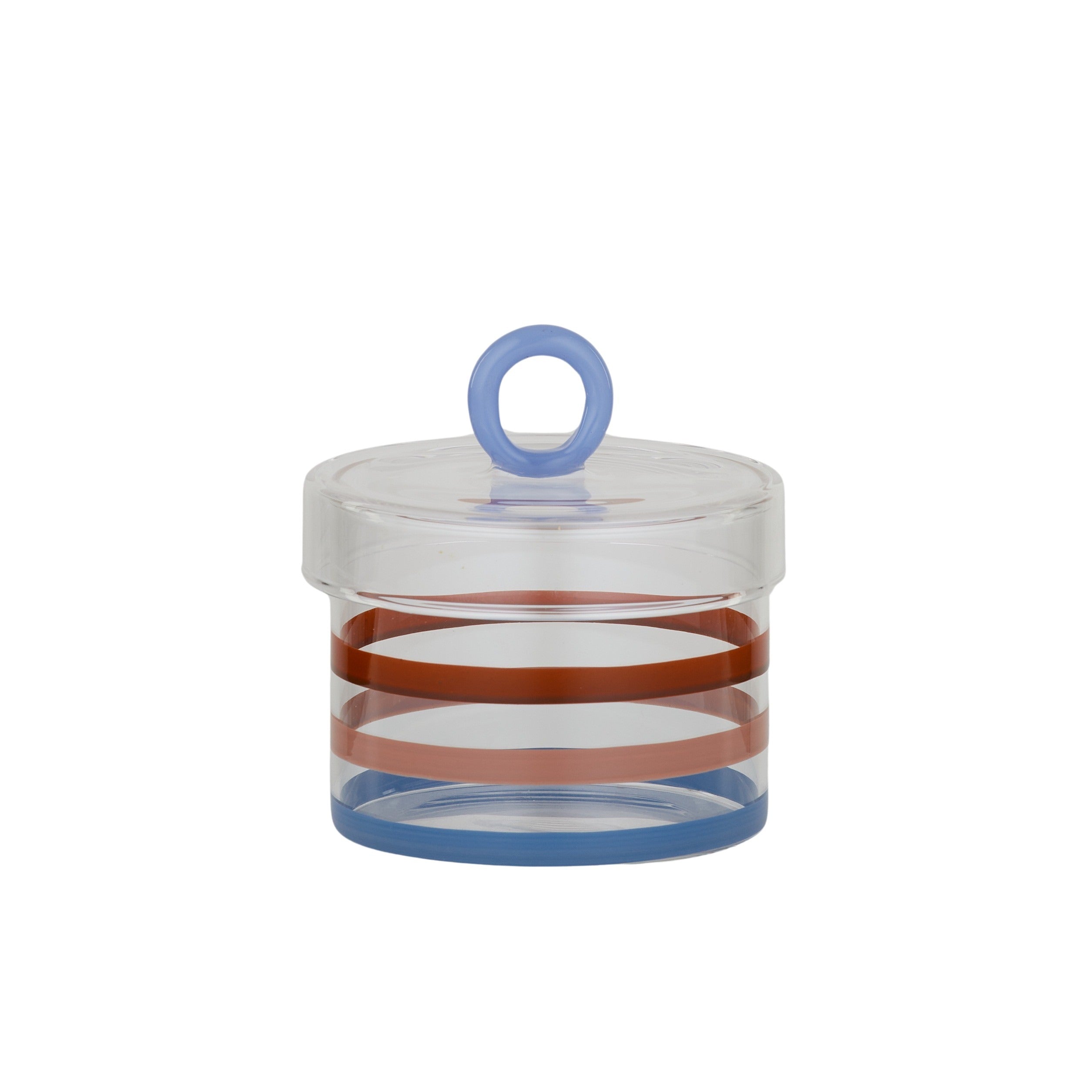 Loulou Glass Jar 10x11.5cm Nude/Blue