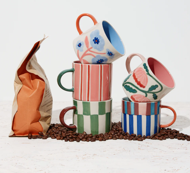 Bloomie Pink Stripe Mug