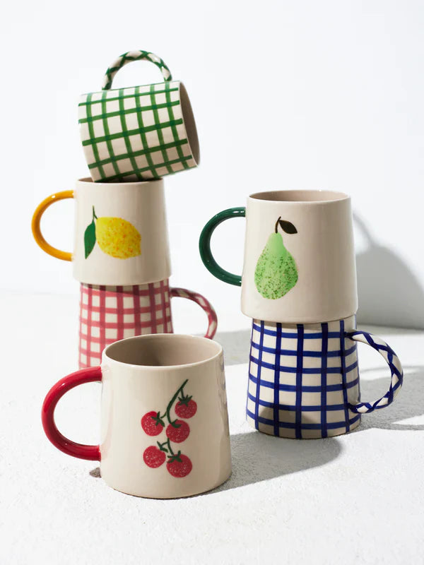 Larder Check Mug Navy